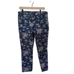 Lauren Ralph Lauren Jeans Women’s 10 Blue Floral Modern Straight Ankle Vintage